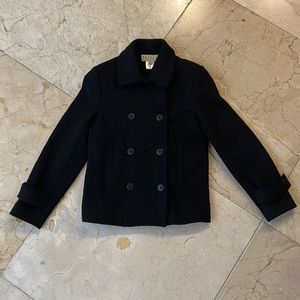 Girls double breasted wool pea coat